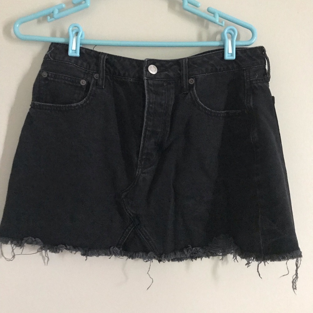 AE Black Jean Skirt